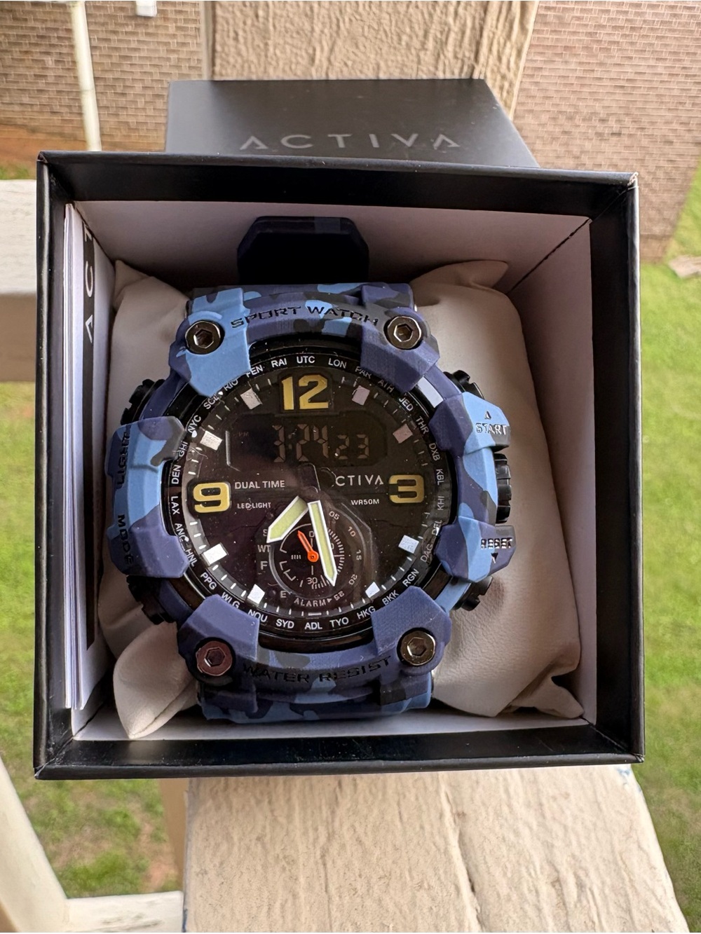 Activa Blue Camouflage Sport Watch for Men